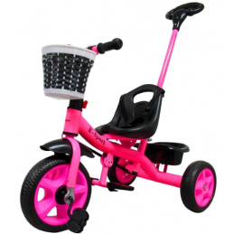 Trokolica T8 ružičasta s ručkom Kotači EVA Guralica