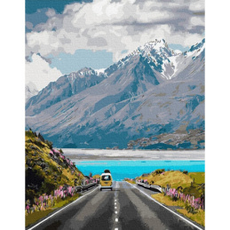 Slikanje po brojevima Put kroz planine 40x50 platno + boje + kistovi