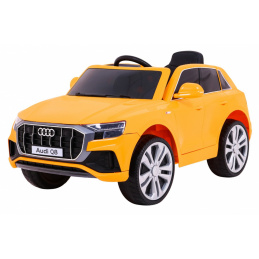 Audi Q8 Dizalica za djecu baterija Žuta + Daljinski upravljač + EVA + Spori start + MP3 USB + LED dioda