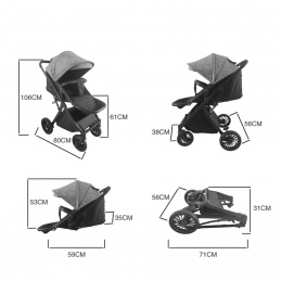 Aga Sportska kolica Crno/Plava