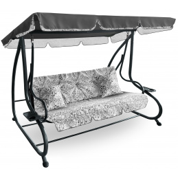 Aga Vrtna ljuljačka 2u1 GRANDLUX XXL Prestige Siva