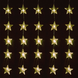 Linder Exclusiv Božićna svjetlosna zavjesa Zvijezde 80 LED Topla bijela