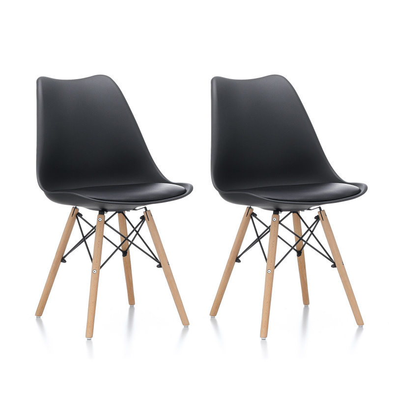 Aga 2x Stolice za blagovaonicu MR2035 Crna