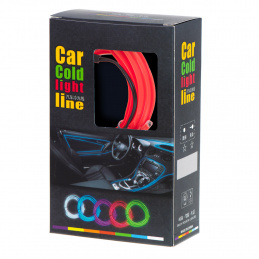 LED ambijentalna rasvjeta za automobil / auto USB / 12V traka 3m crvena