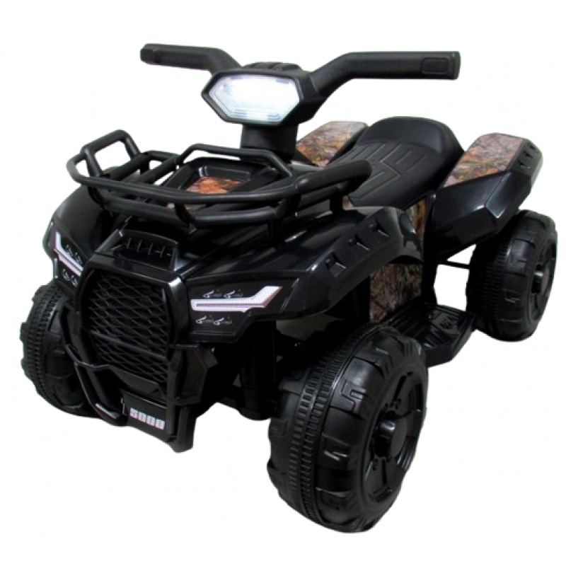Quad J8AA crni s baterijom, dječji četverocikli s glazbenim svjetlom