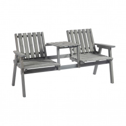 Aga Vrtna klupa sa stolom 152x70x83 cm Siva