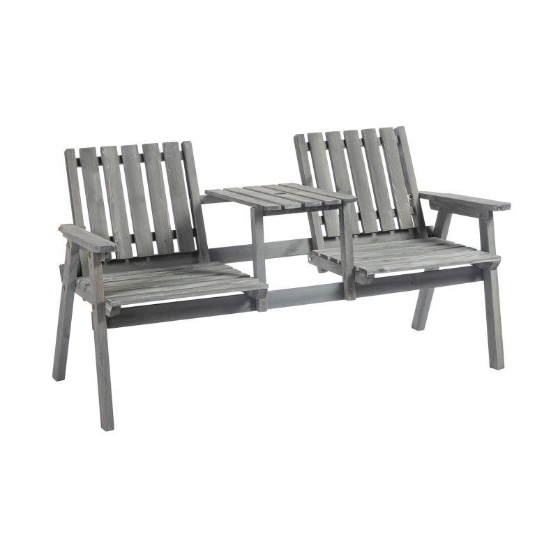 Aga Vrtna klupa sa stolom 152x70x83 cm Siva