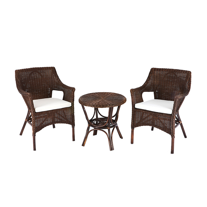 Aga Ratan garnitura LARUS Tamno smeđa/Bijela