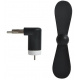 Mini ventilator microUSB crna ISO 5770