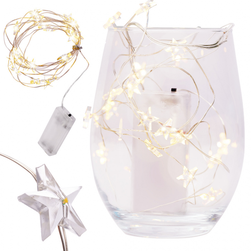 Aga LED Dekorativna Žica Zvijezde 20 LED Topla bijela