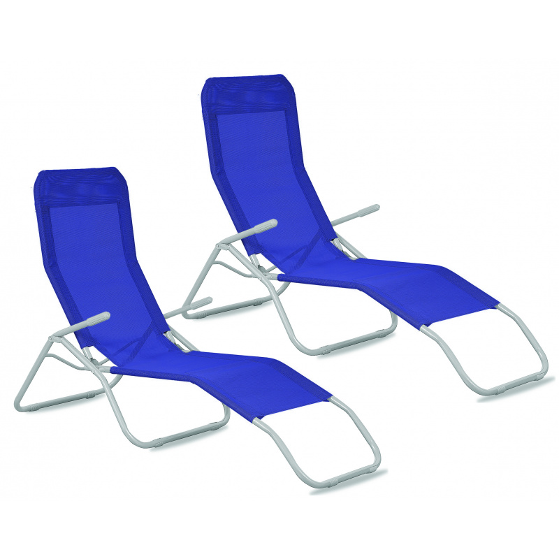 Aga 2x Vrtni ležaljka SIESTA Tamno plava