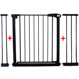 SIGURNOSNA VRATA S3 CRNA za stepenice, vrata 79-115 cm zaštitna s napinjanjem