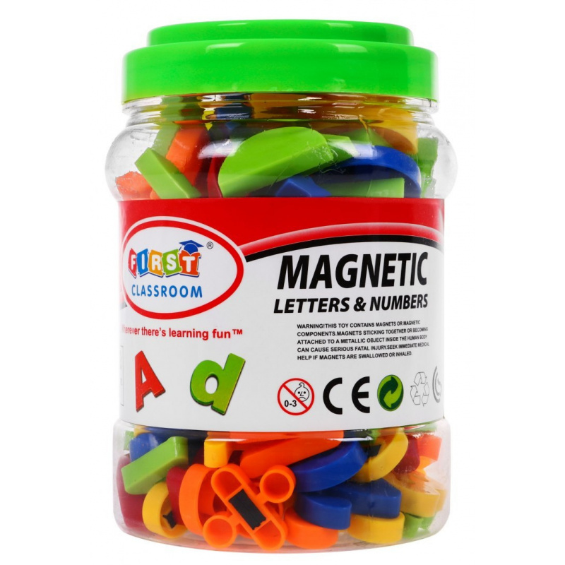 Set šarenih magneta za djecu 3+ Edukativna igračka + Brojevi Slova Znakovi Crte 128 el.