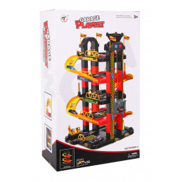 5-katna dječja garaža 3+ Pokretno dizalo + 10 autića + svjetla