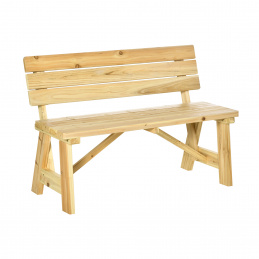 Aga Drvena vrtna klupa 116x56x80 cm Prirodna