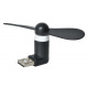 Mini ventilator microUSB crna ISO 5770