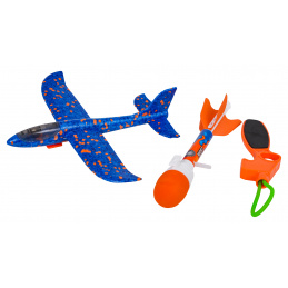 Set Plavi Avion 2u1 s Lansirkom