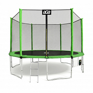 Aga SPORT PRO Trampolin 430 cm Svijetlo zelena + zaštitna mreža + ljestve + džep za obuću