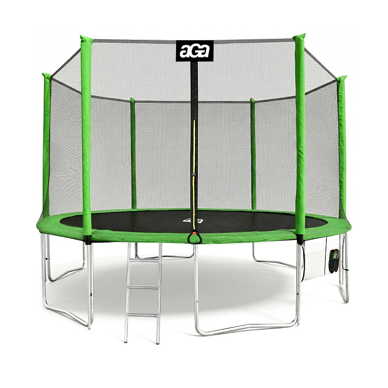 Aga SPORT PRO Trampolin 430 cm Svijetlo zelena + zaštitna mreža + ljestve + džep za obuću