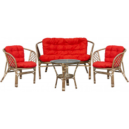 Aga Ratanova garnitura BAHAMA Grey Red