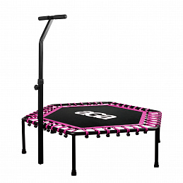Aga FITNESS Trampolin 130 cm Ružičasta + ručka - 2. KVALITETA