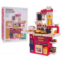 Kuhinja Kuhinjski Kutak s Funkcijom Svjetla, Zvuka i Vode 80 kom. Crvena Kuhinja Kuhinjski Kutak s Funkcijom Svjetla, Zvuka i Vode 80 kom. Crvena
