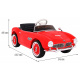 BMW 507 Retro dječji električni auto crveni + LED audio + daljinski upravljač + eko koža + EVA + spori start