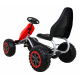 Veliki pedalni karting Snažan za djecu Crveni + 100 kg opterećenje + EVA kotači + Ručna kočnica + Sportsko sjedalo