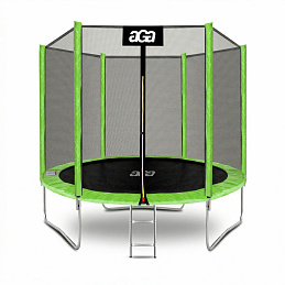Aga SPORT TOP Trampolin 250 cm Svijetlo zelena + zaštitna mreža + ljestve