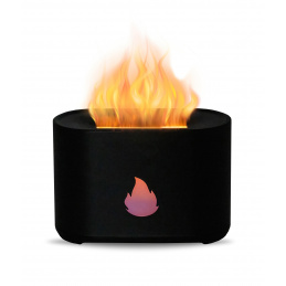 Aga Aroma difuzor s LED projekcijom vatre Crni Aga Aroma difuzor s LED projekcijom vatre Crni