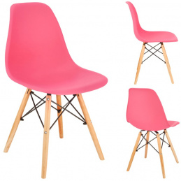 Skandinavska plastična stolica EVA ružičasta