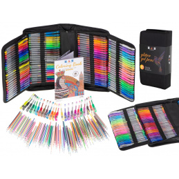 Aga Šarena gel olovka u futroli 120 kom + 120 punjenja