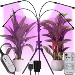 Lampa za uzgoj biljaka sa stalkom, 80 LED, 4 panela 100W Gardlov 19388