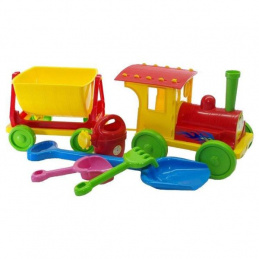 Doloni Plastični vlak s vagonom + set za pijesak