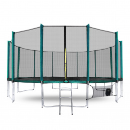Aga SPORT PRO Trampolin 518 cm Tamno zelena + zaštitna mreža + ljestve + džep za obuću