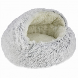 Okrugli krevet tulitorba, sivi - 60x60