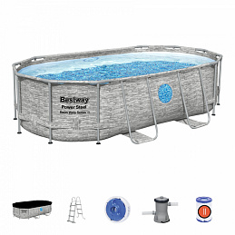 Power Steel Swim Vista bazen s prozorom 427x250x100 14x8FT BESTWAY 7in1