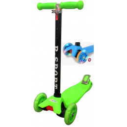 R-Sport Dječji trokolotni romobil H1 Zeleni s LED kotačima