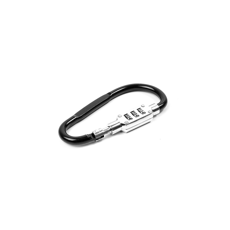 Aga karabiner s kodnom bravom 9x4,8 cm Crna
