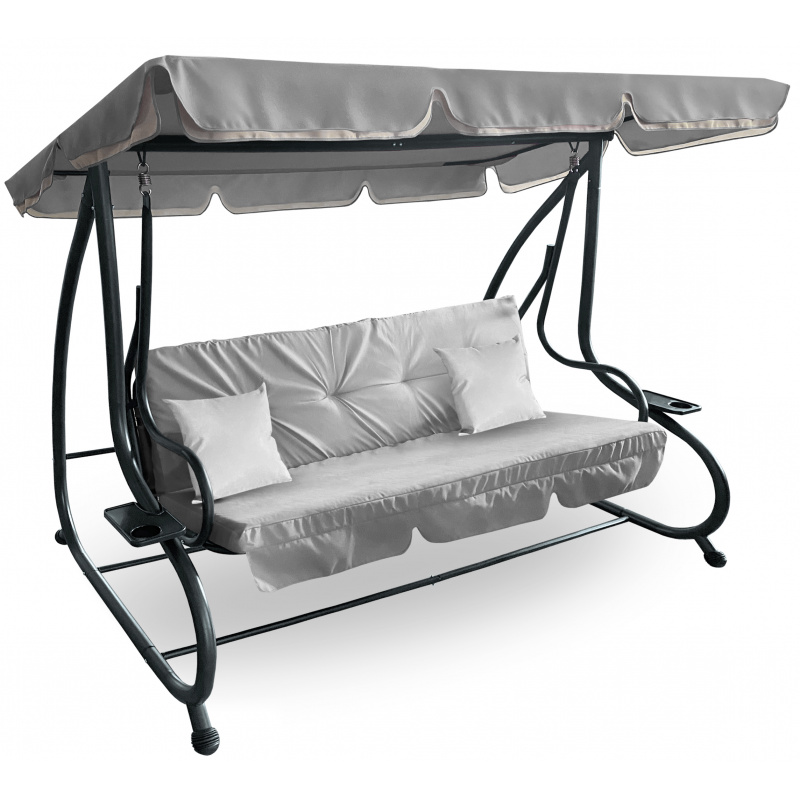 Aga Vrtna ljuljačka 2u1 GRANDLUX XXL Svijetlosiva