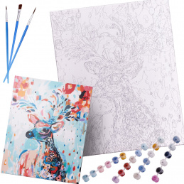 Aga Slikanje po brojevima 40x50cm cvjetni jelen