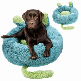 Okrugli, dlakavi krevet za životinje - 80x80 cm