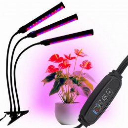 LED lampa za rast biljaka 72 diode TIMER 25 W s naponskim adapterom