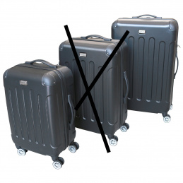 Set kofera Linder Exclusiv LUXURY vel. S,L Black 2CZ021