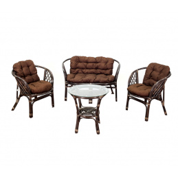 Aga Ratan garnitura Bahama Tamno smeđa/Smeđa