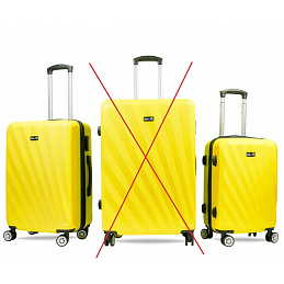 Aga Travel Set putnih kofera, vel. M + S Žuta 6CZ021 - II. KLASA