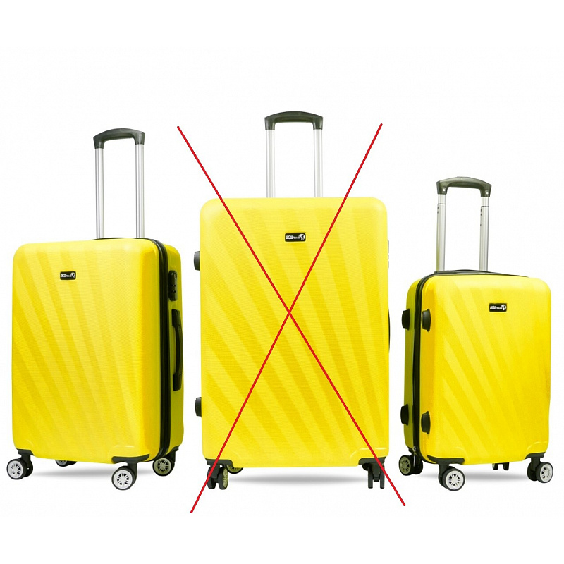 Aga Travel Set putnih kofera, vel. M + S Žuta 6CZ021 - II. KLASA