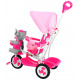 dječji tricikl Elephant Pink + zvukovi + krović + zaštitna pregrada + oslonac za noge + ručka + klizne letvice + prostor za pohranu