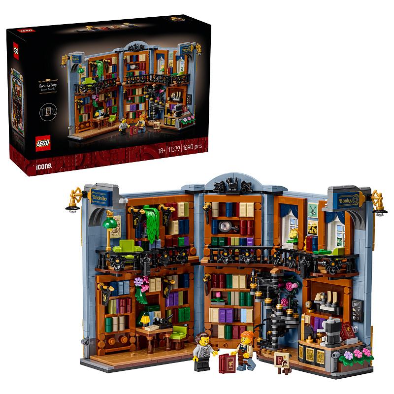 LEGO® Icons 11379 Knjižara: kutak među knjigama, komplet za slaganje