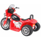 Dječji bicikl na baterije Chopper Crvena + 3 kotača + zvukovi + LED svjetla